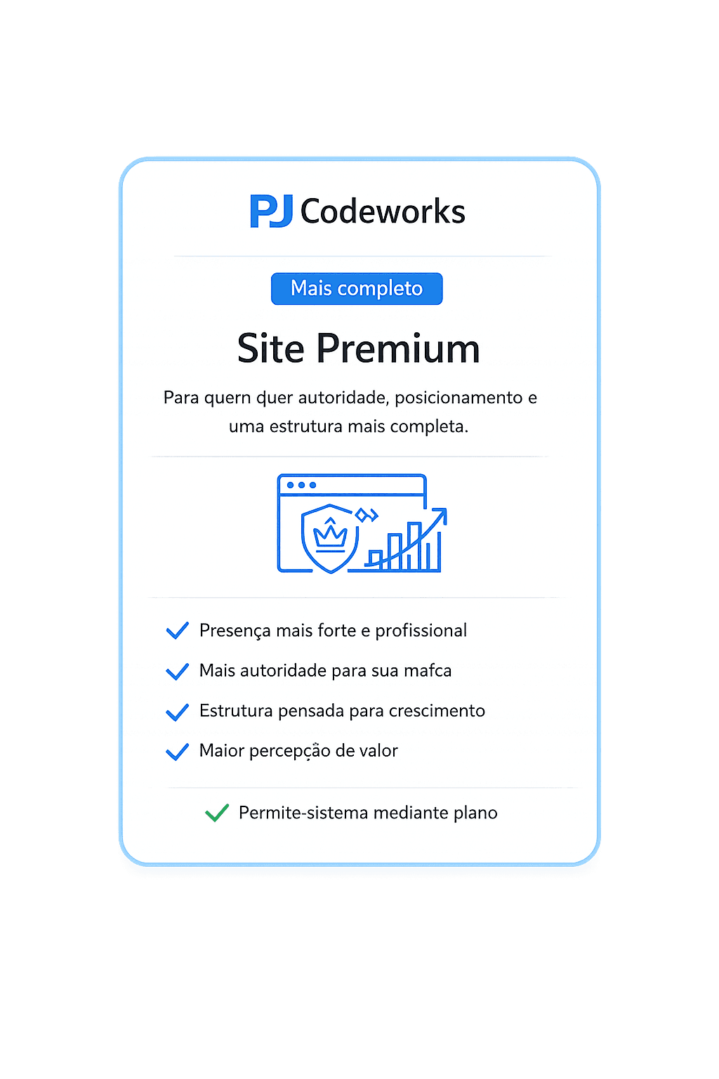 Prévia artística do site com páginas de serviços e estrutura ampla